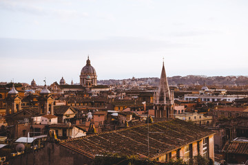 view of old St Peters Basilica in Rome, Italy