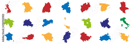 Länder Umrisse