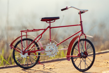 Fototapeta na wymiar Red vintage bicycle