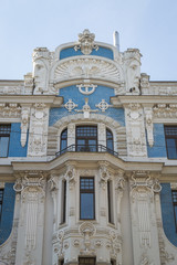 Fototapeta na wymiar Art Nouveau architecture in Riga