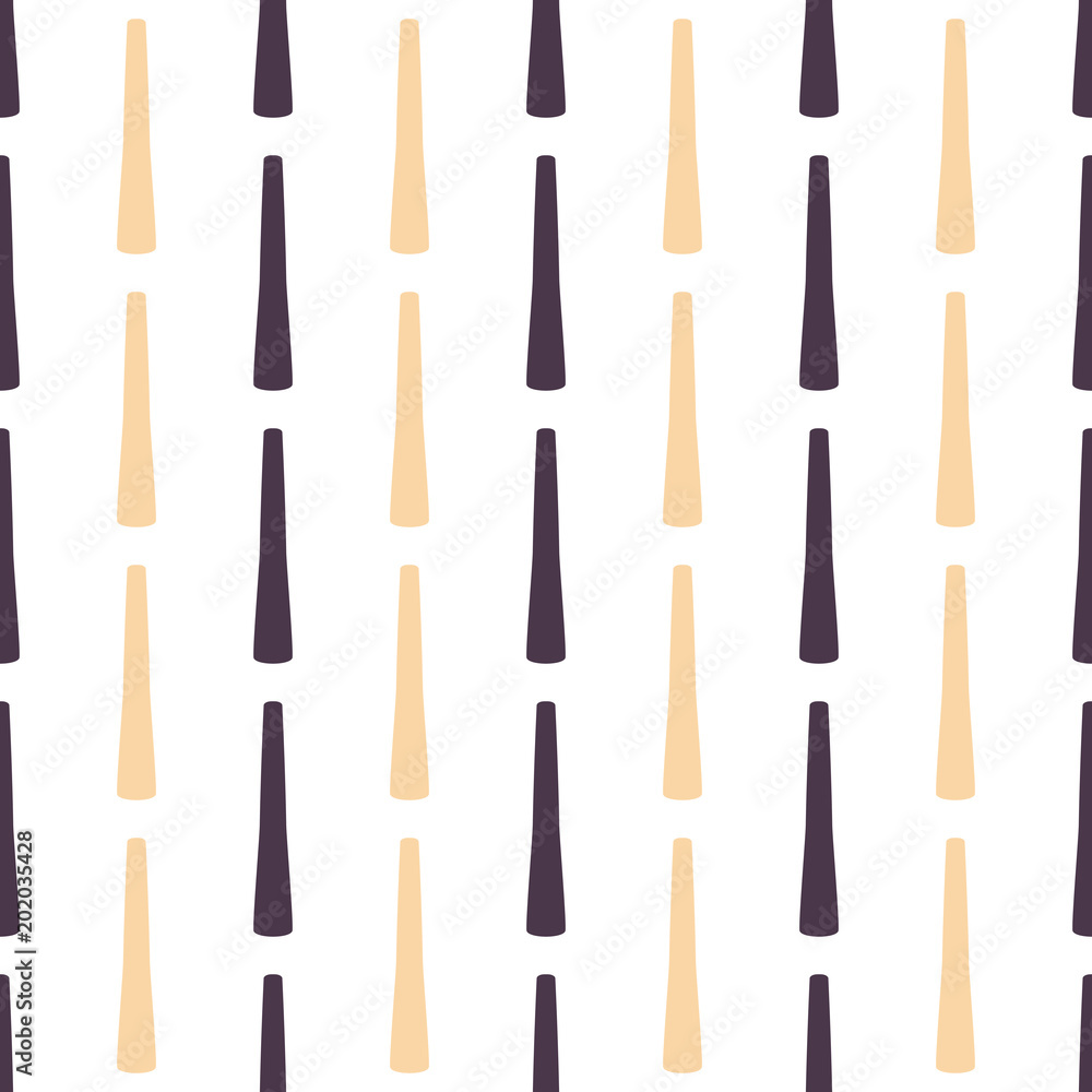 Wall mural seamless pattern. geometric stick shape seamless vector pattern