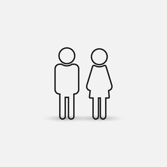 Man and woman icon vector