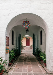 Fototapeta na wymiar Spanish Colonial house in Casa Manila, Philippines