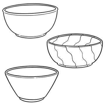 Bowl Vector Illustration Hand Drawing Sketch Stock Vector  Illustration  of drawing cook 214987747