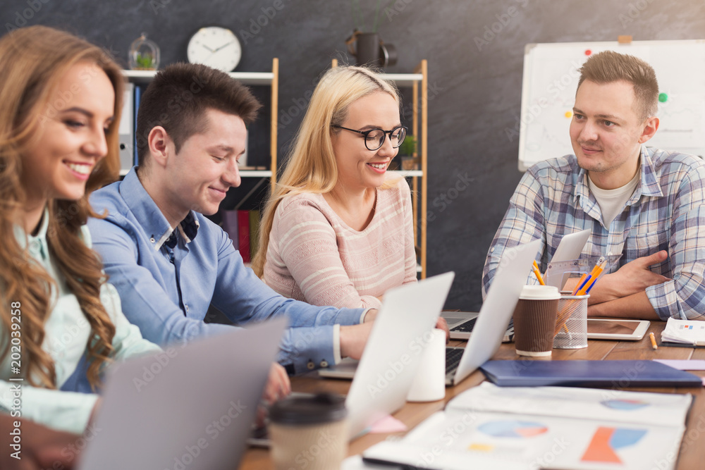 Aufkleber Programmers working in software developing company