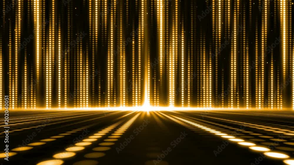 Poster Futuristic abstract glittering colorful and elegance light dots pattern for stage show and video jockey background and screensaver
