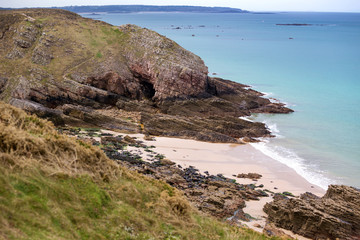 typical Brittany coast in the north of France