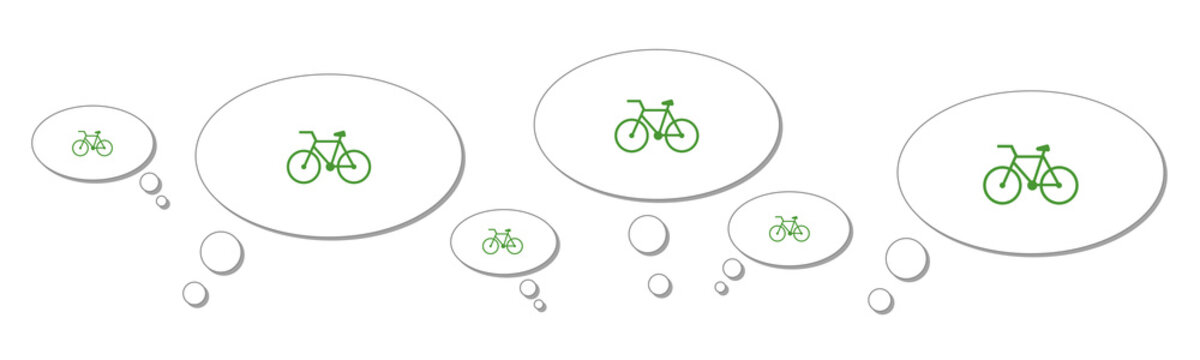 Gedankenblasen - Fahrrad