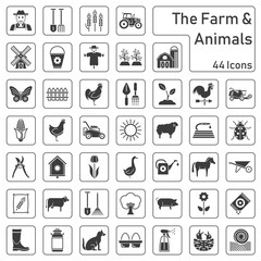 Farm & Animals - 44 Icons