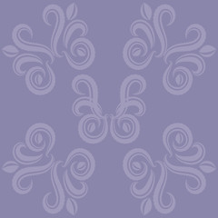 Vector design of a hand drawn pattern on a violet background