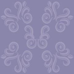 Vector design of a hand drawn pattern on a violet background