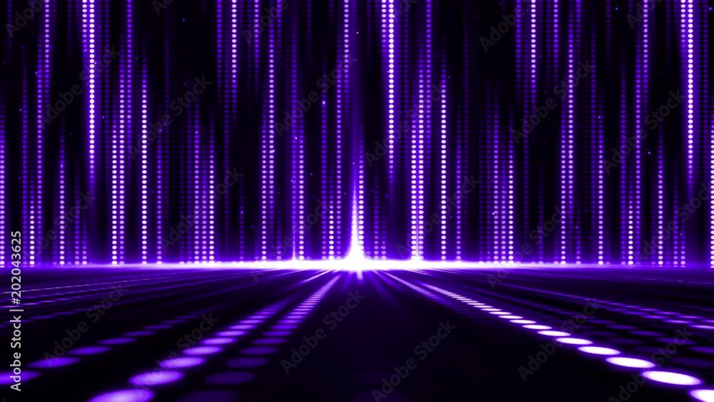 Poster futuristic abstract glittering colorful and elegance light dots pattern for stage show and video joc