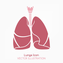 Human lungs icon