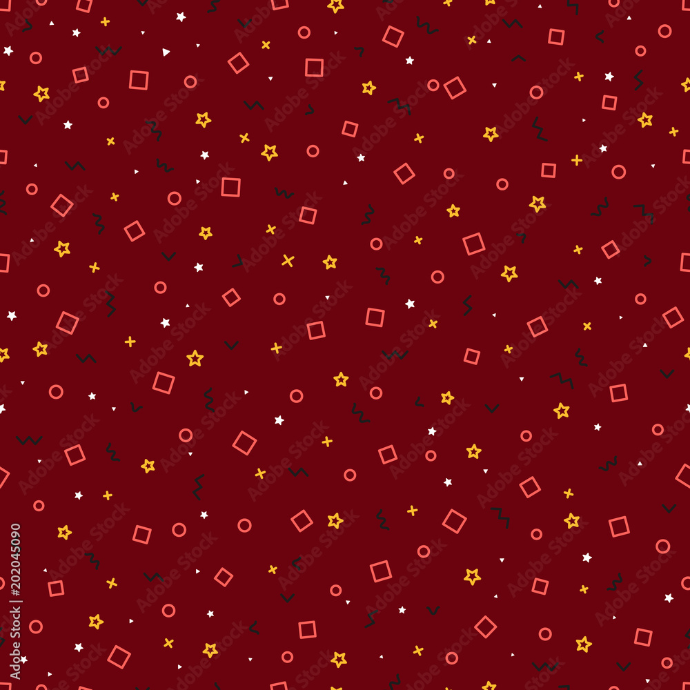 Aufkleber Abstract seamless pattern. Different simple elements
