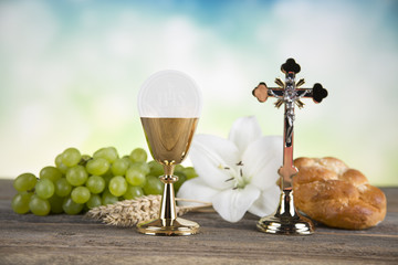Sacrament of communion, Eucharist symbol.