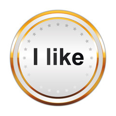Luxus Button weiß - I like