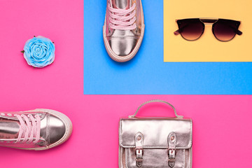 Fashion Luxury Summer lady. Glamor Minimal Outfit