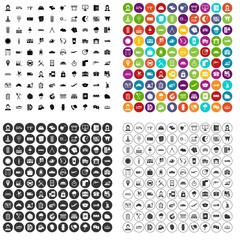100 dispatcher icons set vector in 4 variant for any web design isolated on white