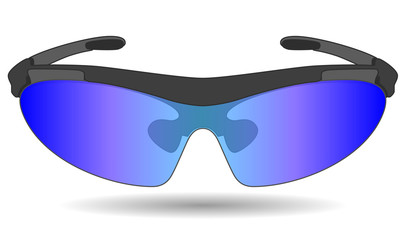 speed skating goggles isolated on a white background