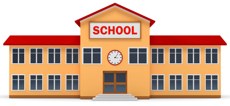 3d Lowpoly Schule