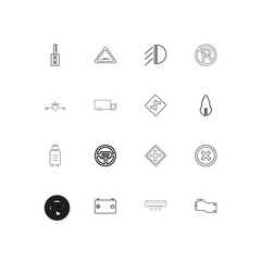 Cars And Transportation simple linear icons set. Outlined vector icons