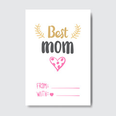 Best Mom Card template