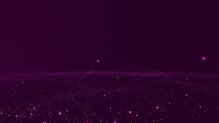 pink and glow dust particle abstract background. © kokotewan