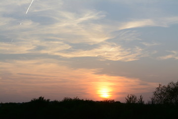 Sonnenuntergang Cirrus Wolken Abendrot