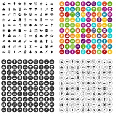 Fototapeta na wymiar 100 eco icons set vector in 4 variant for any web design isolated on white