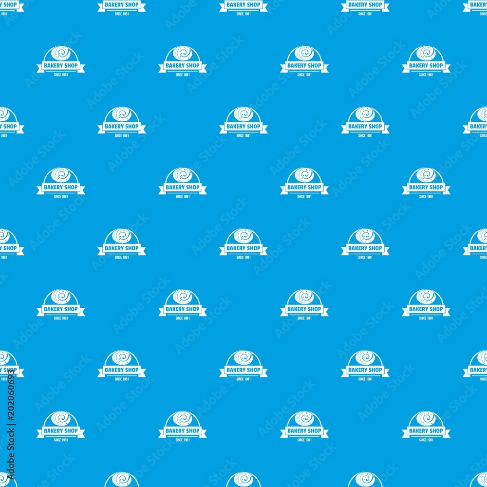 Poster bakery shop pattern vector seamless blue repeat for any use