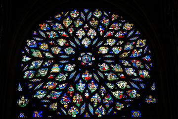 Windows of the Sainte Chapelle in Paris