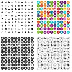 100 entertainment icons set vector in 4 variant for any web design isolated on white