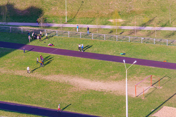 Schoolyard in the evening