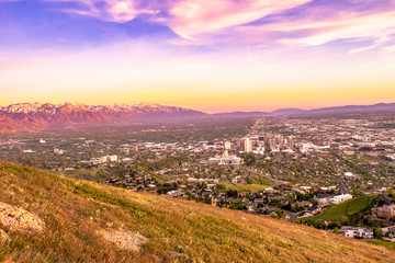 Beautiful Sunset in Salt Lake City, Utah