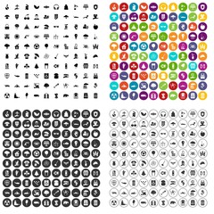 100 environmental protection icons set vector in 4 variant for any web design isolated on white