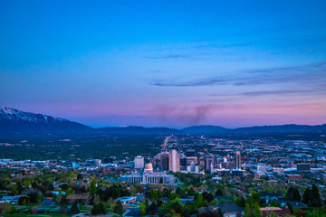 Beautiful Sunset in Salt Lake City, Utah