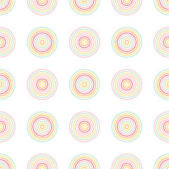 Seamless pattern of multicolored dotted circles
