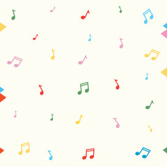 Vector Illustration Of Music Notes Background