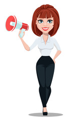Fototapeta na wymiar Businesswoman cartoon character