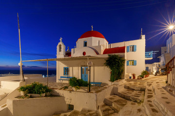 Mykonos. Traditional building of the Greek Church.
