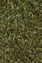 Food background herbal tea dried nettle leaves