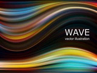 Abstract colorful background with waves. Vector illustration