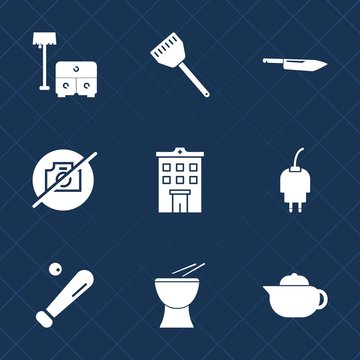 Premium set with fill icons. Such as home, furniture, table, interior, breakfast, music, drink, equipment, sport, room, kitchen, chef, bed, charger, building, photo, tea, energy, league, percussion