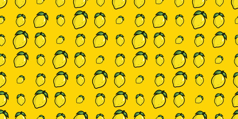 cartoon lemons pattern repeat