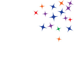 Colorful Stars Confetti, Mystery Sparkling Vector Background. Trendy Glowing Magic Glitter, Lights. Festive Falling Colorful Stars Confetti for Ads, Posters. 