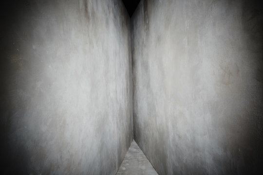 Gray concrete walls