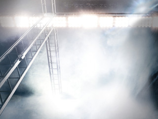 Stage lights view from below