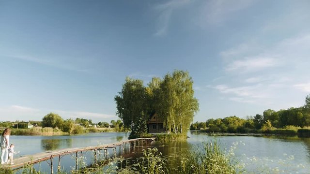 Beautiful Fairy-tale house in the middle of the lake