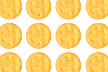 round cookies on a white background