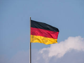 German national flag in the wind